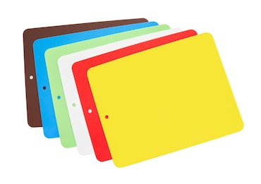 METRO PROFESSIONAL Juego de tablas de cortar, polietileno, 37,2 x 29,3 cm, multicolor, 6 unidades