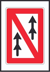 thumbnail of überholverbot für Verbände Symbol A0 Rückseite selbstklebend