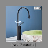 thumbnail of Lydia | Hotel Gastro Schwarz Badarmatur | Edelstahl Wasserhahn Für hohe Waschbecken |Mischbatterie 2 Anschlüsse | Hochdruck Armatur hoch |Badezimmer