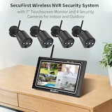 thumbnail of SecuFirst CWL401S4 Met 7 inch monitor en 4x Draadloze Beveiligingscamera - Zwart
