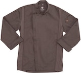 thumbnail of Chef Works® Kochjacke HARTFORD COOL VENT & lite, Reißverschluss, Graphitbraun, Größe XL