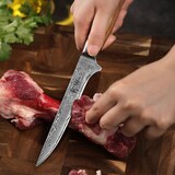 thumbnail of Wakoli EDIB Pro Damast Ausbeinmesser I 14cm Klinge I Pakkaholzgriff