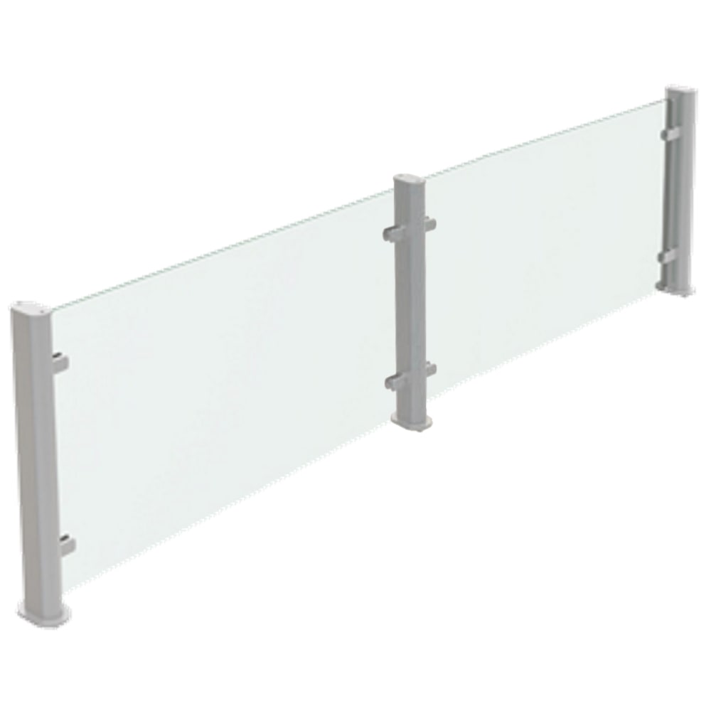 Protezione in vetro drop-in 3 supporti 2 vetri - 2760x30x420 mm - 12522660 Eurast