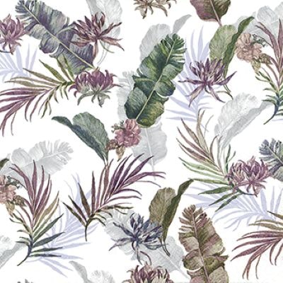 Home Fashion®, Tropical Dream, Lunch-Servietten aufgefaltetes Maß 33 cm x 33 cm, im Viertelfalz, 20 Stück pro Pack