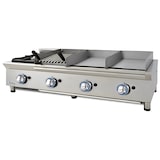 thumbnail of Cozinha modular INOX LUX WORLDMAI a gás de bancada com queimador, 2 placas de grelhar e churrasqueira basca para cozinha industrial de restauração.