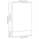 thumbnail of vidaXL Geschirrspülerblende Lyon Schwarz Eichen-Optik 45x1,5x67 cm
