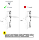 thumbnail of Schmalrahmengarnitur Kernziehschutz Weiß PZ 92mm Drücker/Drücker TS 55-70mm