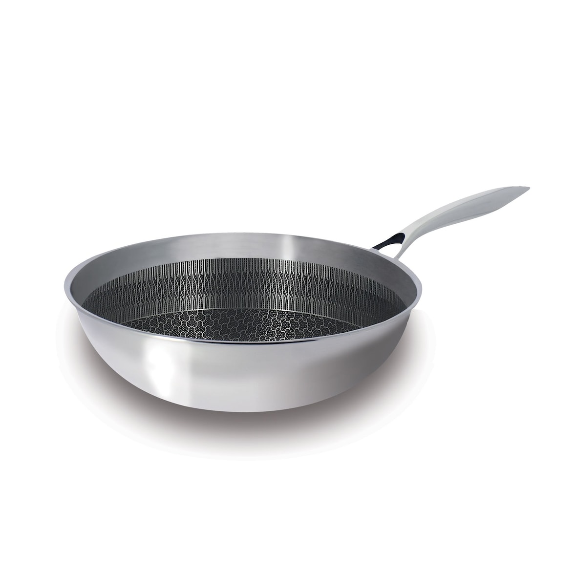 Menastyl - Wok trinox revêtu 28cm en acier inoxydable