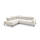 thumbnail of KAWOLA Sofa DELIA Ecksofa Feincord weiß Recamiere links