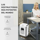 thumbnail of Fellowes Destructora trituradora de papel 15C, corte en partículas, destruye 15 hojas, papelera extraíble de 19L, Bloqueo de Seguridad, Color Blanco