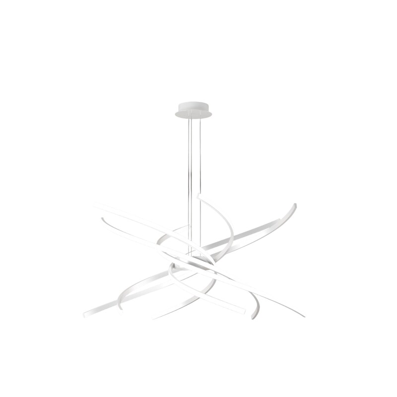 Lámpara de araña LED moderna Tornado, 69 W, 4450 lm, 1163/S80, color blanco