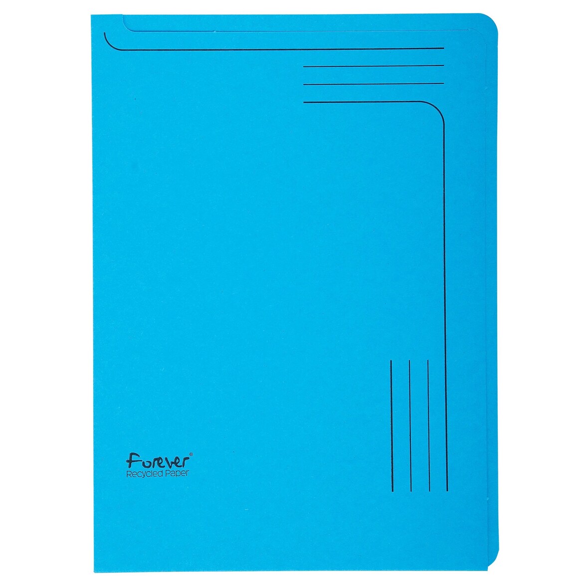 Exacompta 48100E 25x Aktenmappen mit Beschriftungsfeld und abgerundeten Ecken aus Recycling Karton 290g Foldyne Forever - A4 - Farben sortiert