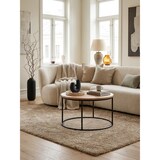 thumbnail of Couchtisch 70x70x45 cm Sofatisch Holz / Metall Wohnzimmertisch Eiche, Design Stubentisch Modern Rund, Holztisch Kaffeetisch, Tisch