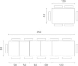 thumbnail of Executive - Tavolo Allungabile (120/175/230/290/350 x 83 cm) in vetro temperato grigio