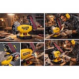 thumbnail of Touret à meuler Ponceuse STANLEY 330W Ø150mm + Bande abrasive 5x69cm Grain 36/60 Meulage Polissage Ponçage