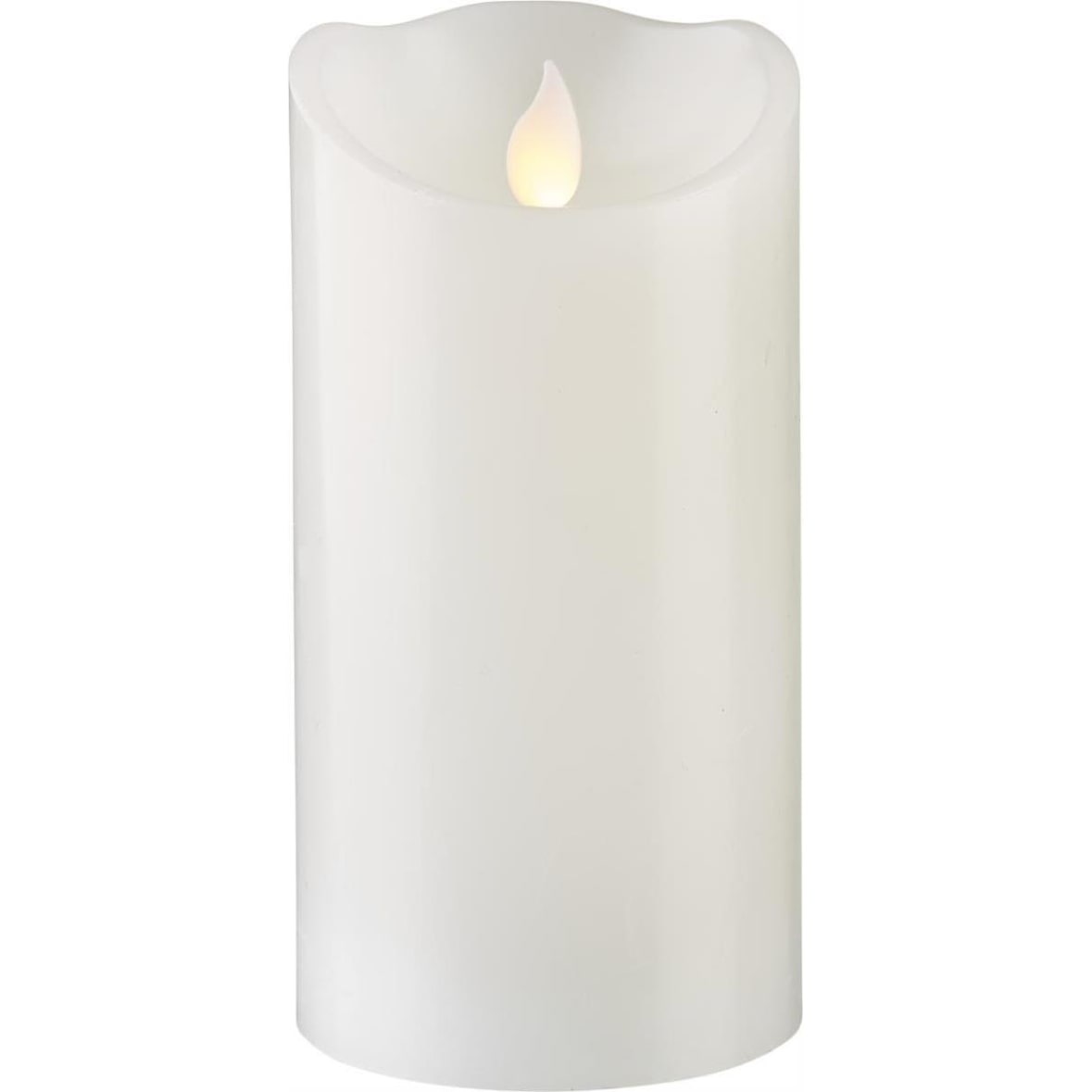 LED Kerze Twinkle Echtwachs mechanisch bewegte Flamme Timer H: 15cm weiß