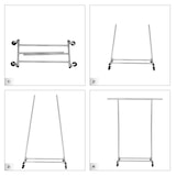thumbnail of som Schwerlast Kleiderständer Garderobenständer auf Rollen Metall, Silbern