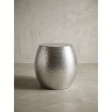 thumbnail of Beistelltisch 42 x 42 x 42 cm Aluminium Silber Dekotisch Orientalisch Rund, Designer Ablagetisch Metall Modern, Anstelltisch Schmal , Kleiner