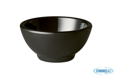 Taça redonda de melamina preta Pure de 90 mm - APS. APS