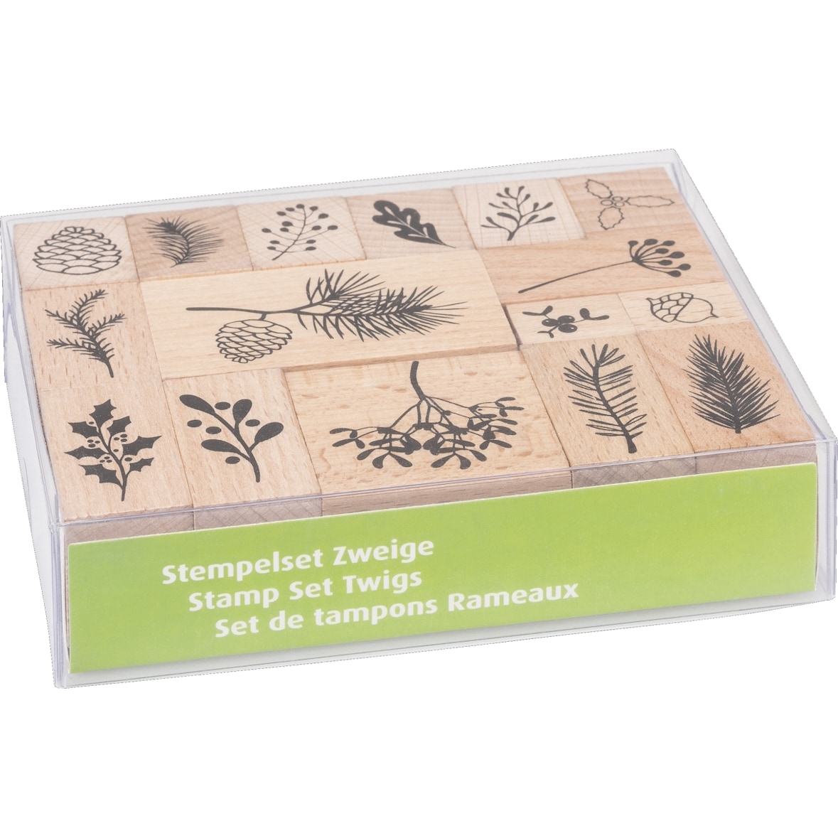 Stempelset Holz Zweige VE=3x16 Stempel
