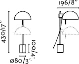 thumbnail of faro barcelona matilda tischleuchte aus weißem metall, Höhe 43 cm, Breite 19,6 cm, Tiefe 16 cm