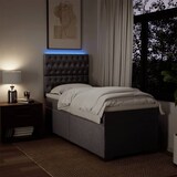 thumbnail of vidaXL Boxspringbett mit Matratze Taupe 90x200 cm Stoff