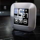 thumbnail of BEARWARE Küchentimer digital - Küchenwecker Eieruhr - digital mit 3 x Touchbutton - LCD Display - Countdown und Countup bis 99 Minuten - Uhrzeit