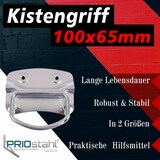 thumbnail of PRIOstahl Kistengriff Griff 1 Stück Verzinkt 100 x 70mm + Befestigungsschrauben aus Stahl für Truhen