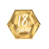 thumbnail of Party Geschirr 18. Geburtstag gold Partyset Einweggeschirr 18 Jahre Teller Becher Servietten