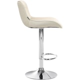 thumbnail of Set van 2 barkrukken Vonore stof creme/chroom