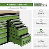 thumbnail of Werkstattwagen Deluxe XXL grün unbestückt 160x91 cm 20 Schubladen Werkbank Sideboard