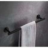 thumbnail of TOJ Living Toalheiro – 60 cm – aço inoxidável (inox) – preto mate – montagem na parede – barra para toalhas