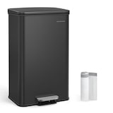 thumbnail of Helloshop26 - Pattumiera a pedale da cucina 34,8 x 32,1 x 55,7 cm 40 litri acciaio con coperchio e 15 sacchi per la spazzatura nero 12_0007197