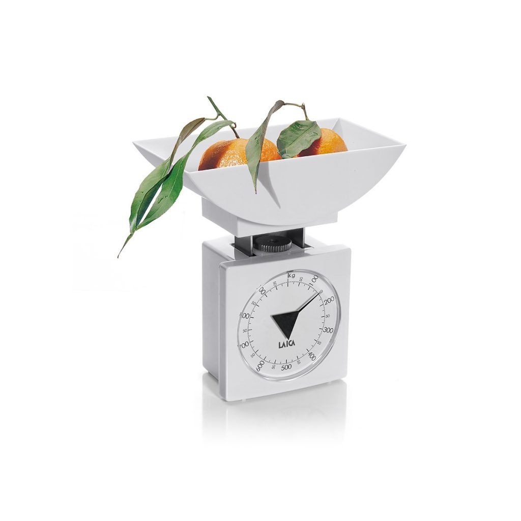 Laica Mechanische Küchenwaage mit Schüssel für 1 kg aus ABS