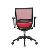 thumbnail of Bürostuhl / Chefsessel PORTO BASE Sitz Stoff/Rücken Netz schwarz/rot hjh OFFICE