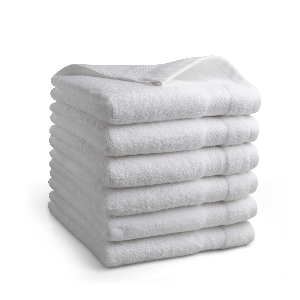 DoubleDry Handdoeken 6 st 50x100 cm - 100% katoen 500 g/m2 - wit