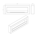 thumbnail of Chimenea de bioetanol de pared SIENA 120 negra 120x40