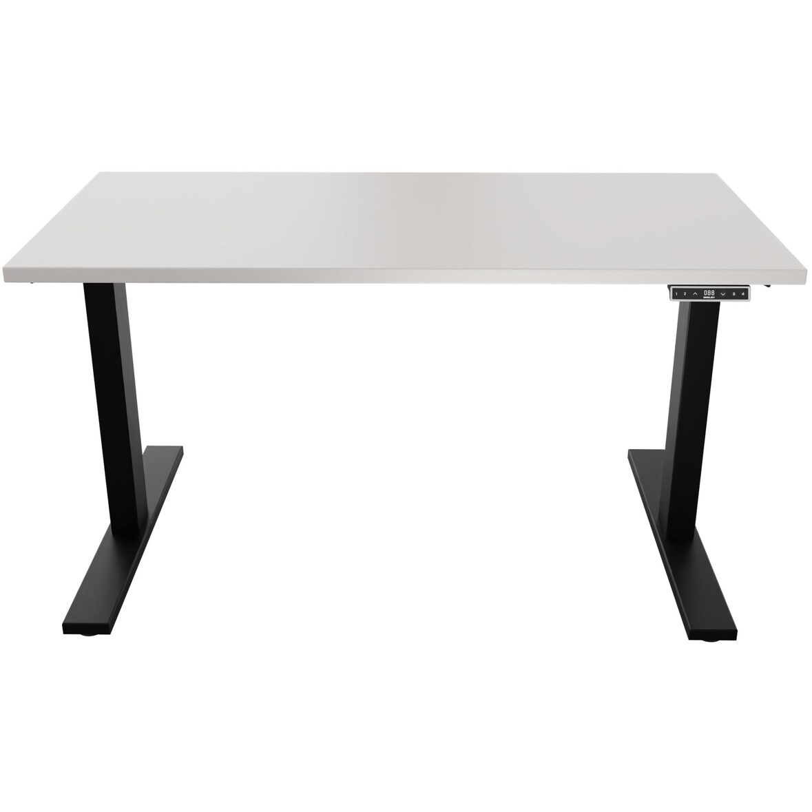 Bisley E-WonderTech elektrisch höhenverstellbarer Schreibtisch 160x80 cm in schwarz/lichtgrau - Elektrischer Tisch höhenverstellbar mit