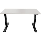 thumbnail of Bisley E-WonderTech elektrisch höhenverstellbarer Schreibtisch 160x80 cm in schwarz/lichtgrau - Elektrischer Tisch höhenverstellbar mit