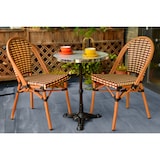 thumbnail of SIT Möbel Bistrotafel rond | wit marmeren blad met chromen onderstel | zwart gietijzeren frame | B 57 x D 57 x H 71 cm | 09996-11 | Serie THIS & THAT