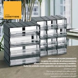 thumbnail of ArtPlast - Contenitore modulare in plastica L 192 x P 60 x H 77 mm con 3 contenitori trasparenti ribaltabili