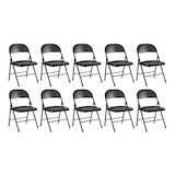 thumbnail of Pack 10 Sillas Negras Plegables Premium Asiento y Respaldo Acolchado en Polipiel PU (78x45x45 cm)