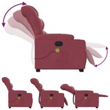 thumbnail of vidaXL Massagesessel mit Aufstehhilfe Weinrot Stoff