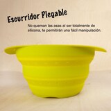 thumbnail of Colador de pasta de silicona plegable (1 pieza) Sivita, 26 cm x 20 cm x 12 cm, verde