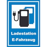 thumbnail of Ladestation Elektrofahrzeuge Schild A6 Rückseite selbstklebend