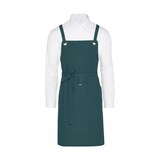 thumbnail of PROVENCE - Crossover Eyelets Bib Apron with Pocket: One Size / Enamel Blue