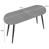 thumbnail of COSTWAY Banco 113 cm, banco estofado com almofada e pernas de metal, otomano com capacidade de carga até 300 kg
