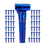 thumbnail of Relaxdays Partytröten 50er Pack, Luftrüssel Kinder, Tröten Kindergeburtstag, Party Pack Krachmacher, Blasrüssel, blau