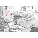 thumbnail of KAWOLA Big Sofa PALACE 3-Sitzer mit Sitztiefenverstellung Leder schwarz