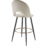 thumbnail of tectake Chaise de bar SACHEL en aspect velours - crème/noir, Lot de 2 - 405859